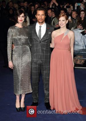 Anne Hathaway, Matthew McConaughey and Jessica Chastain - UK Premiere of 'Interstellar' held at the Odeon Cinema Leicester Square -...