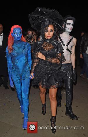 Jade Thirlwall and Leanne Pinnock - Little Mix and Tulisa Contostavlos attend a Halloween party at Bodos Schloss in Kensington...