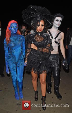 jade Thirlwall and Leigh-Anne Pinnock - Little Mix and Tulisa Contostavlos attend a Halloween party at Bodos Schloss in Kensington...