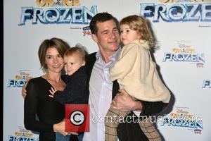 Dylan Walsh and Family - Disney On Ice presents 'Frozen' at The Barclay's Center in Brooklyn - Arrivals at Barclays...