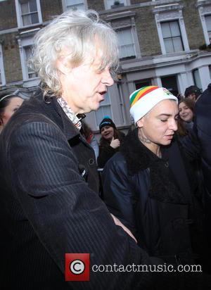 Sir Bob Geldof and Sinead O'Connor - Celebrities arrive at the Sarm studios to record the Band Aid 30 single...