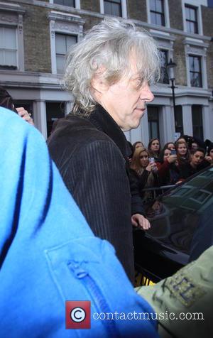 Sir Bob Geldof - Celebrities arrive at the Sarm studios to record the Band Aid 30 single 'Do they Know...