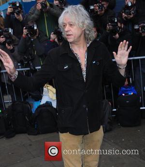 Sir Bob Geldof - Celebrities arrive at the Sarm studios to record the Band Aid 30 single 'Do they Know...