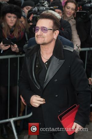 Bono - Band Aid 30 recording held at Sarm Studios in Notting Hill - Arrivals. - London, United Kingdom -...