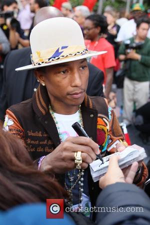 Pharrell Williams - American pop star Pharrell Williams was presented with a Hollywood walk of fame star at Hollywood Blvd...