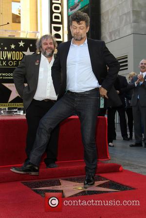 Andy Serkis and PETER JACKSON - Director Peter Jackson honored with a star on the  Hollywood Walk of Fame...