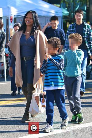 Garcelle Beauvais, Jaid Thomas Nilon and Jax Joseph Nilon - Garcelle Beauvais takes her twin sons to the Studio City...