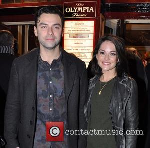 Aidan Turner and Sarah Greene - Opening night of The Walworth Farce at The Olympia Theatre - Arrivals - Dublin,...