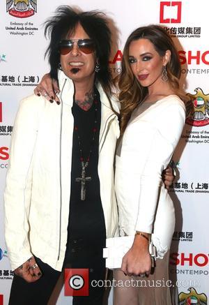 Nikki Sixx and Courtney Sixx - 2015 LA Art Show at the Los Angeles Convention Center at Los Angeles Convention...