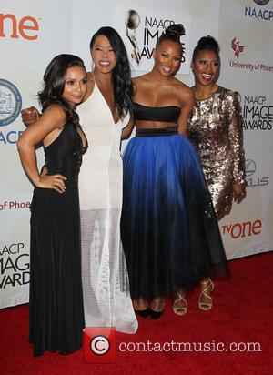 Danielle Nicolet, Golden Brooks, Eva Marcille and Gabrielle Dennis - THE 46th NAACP Image Awards at Pasadena Civic Auditorium -...
