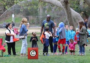 Heidi Klum, Seal, Henry Samuel and Leni Samuel - Heidi Klum and Seal watch their kids play soccer in Brentwood...
