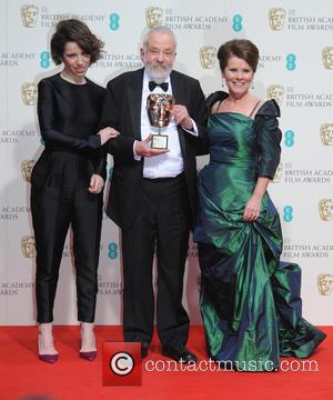 Sally Hawkins, Imelda Staunton and Mike Leigh - Various stars of film and television were photographed after the EE British...