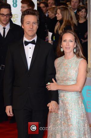Edward Norton and Shauna Robertson - Various stars of film and television were photographed on the red carpet as they...