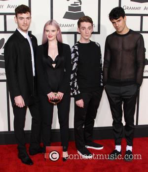 Jack Patterson, Grace Chatto, Luke Patterson and Milan Neil Amin-Smith of the band ‘Clean Bandit’ - 57th Annual GRAMMY Awards...