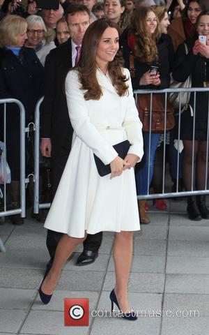 A heavily pregnant Kate Middleton The Duchess of Cambridge was photographed as she arrived at a reception at the Spinnaker...