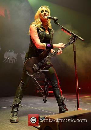 Nita Strauss - Shots of rock legend Alice Cooper as he performed live on stage at Hard Rock Live in...