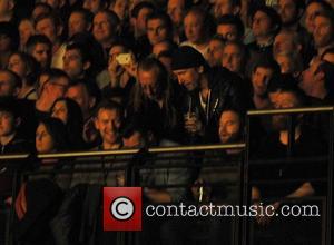 Edge - Shots of the British band Noel Gallagher's High Flying Birds as they gave a live performance on stage...