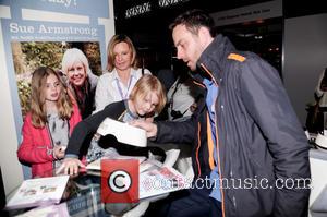 Ulrika Jonsson and Brian Monet - Crufts Day Four Arrivals at National Exhibition Centre - Birmingham, United Kingdom - Saturday...