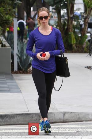 English Hollywood star Emily Blunt was photographed out and about wearing sports clothes as she heads for lunch at the...