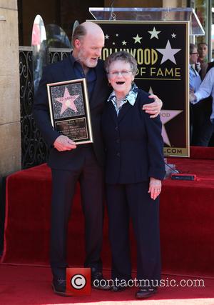 Ed Harris and Margaret Harris - Ed Harris is honored with a star on the Hollywood Walk of Fame at...