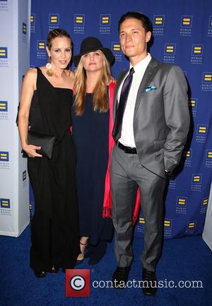 Maria Bello, Clare Munn and Guest - HRC Los Angeles Gala Dinner 2015 at the JW Marriott Hotel at LA...