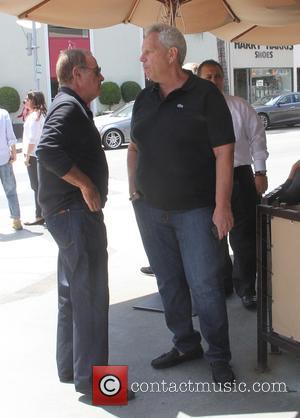 Steve Tisch - Sportscaster Al Michaels and film producer Steve Tisch at a restaurant in Beverly Hills - Los Angeles,...