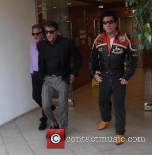 Sylvester Stallone , Chuck Zito - Sylvester Stallone and Chuck Zito seen leaving a building with friends in Beverly hills...