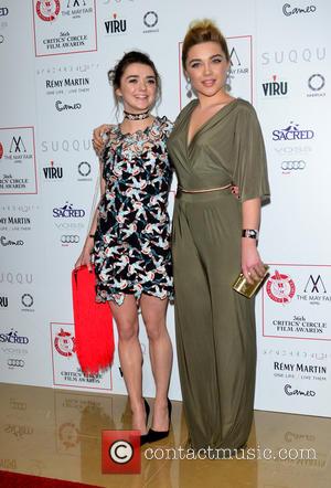 Maisie Williams , Florence Pugh - 36th London Critics' Circle Film Awards held at the Mayfair Hotel - Arrivals -...