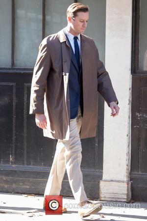 Armie Hammer - Armie Hammer filming scenes for 'Final Portait' in South London, where the streets were transformed into 1920's...