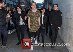 The Vamps, Connor Ball, Bradley Simpson, James McVey , Tristan Evans - The Vamps pictured arriving at the Radio 1...