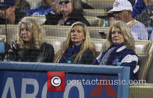 Mary Hart - Mary Hart watches the Los Angeles Dodgers v Miami Marlins MLB game held at Dodger Stadium. The...