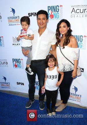 Mario Lopez and his family (Dominic Lopez, Gia Francesca Lopez, Courtney Mazza and Courtney Lopez) at Clayton Kershaw's 4th Annual...