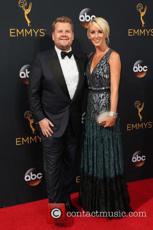 James Corden and Julia Carey on the red carpet at the 68th Annual Primetime Emmy Awards held at the Microsoft...