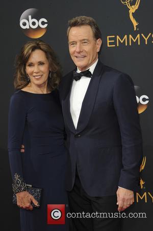 Bryan Cranston and Robin Dearden seen on the red carpet at the 68th Annual Primetime Emmy Awards held at the...