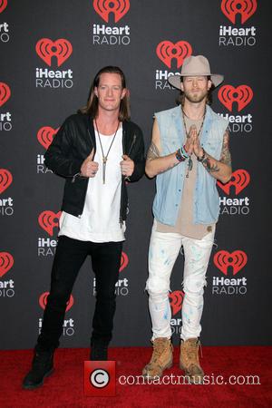 Florida Georgia Line seen entering the 2016 iHeartMusic Festival on the second Night held at TMobile Arena in Las Vegas,...