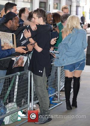 Bebe Rexha and Martin Garrix pictured arriving at the Radio 1 studios at BBC Portland Place - London, United Kingdom...