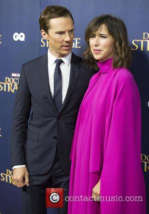 Benedict Cumberbatch and Sophie Hunter seen at the 'Doctor Strange' launch event held at The Cloisters, Westminster Abbey, London, United...