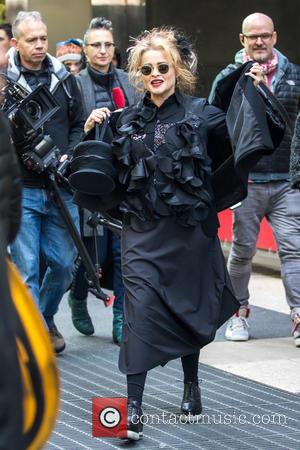 Helena Bonham Carter and Sandra Bullock seen filming scenes for Gary Ross' 'Ocean's Eight' in Midtown. The movie, which also...