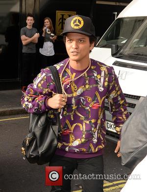 24K Magic singer Bruno Mars arrives at Kiss FM Studios, London, United Kingdom - Monday 31st October 2016