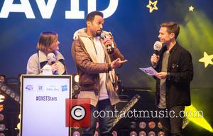 Craig David, Will Manning and Aimee Vivian seen on stage whilst Craig David turns on the 2016 Oxford Streets Christmas...