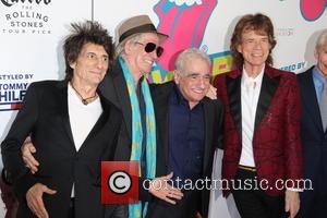 Mick Jagger, Keith Richards, Ronnie Wood, Charlie Watts and Martin Scorsese