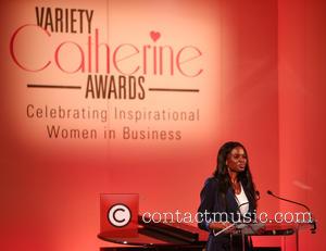June Sarpong talking on stage at the Variety Catherine Awards in association with the Evening Standard held at the Grosvenor...