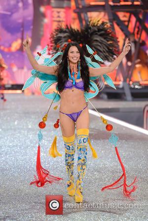 Adriana Lima on the catwalk at the 2016 Victoria's Secret Fashion Show held at Grand Palais, Paris, France - Wednesday...
