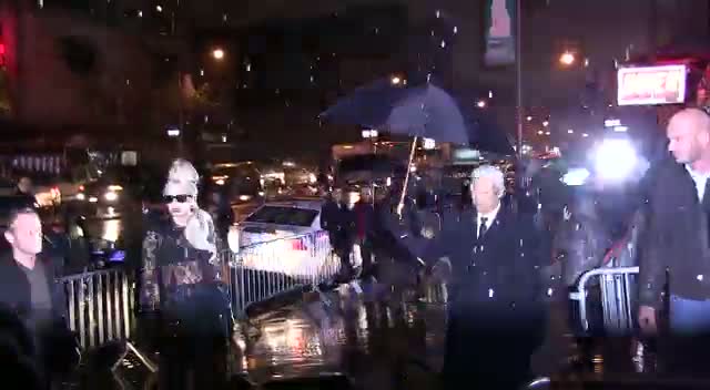 Lady Gaga Braves New York Weather In See Through Dress