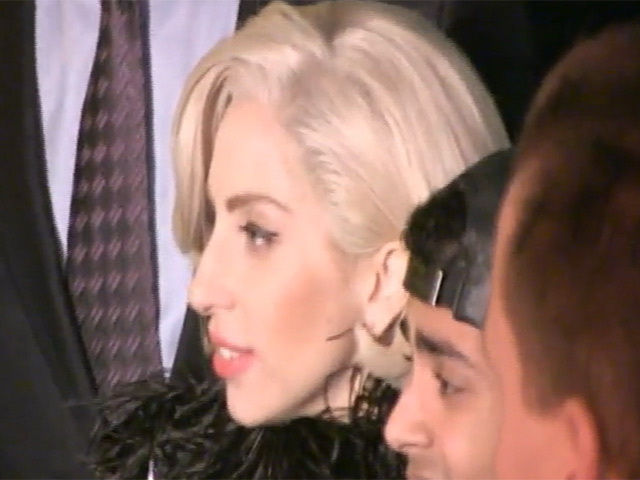 Lady Gaga Gets Kissed By Fan At SNL Party