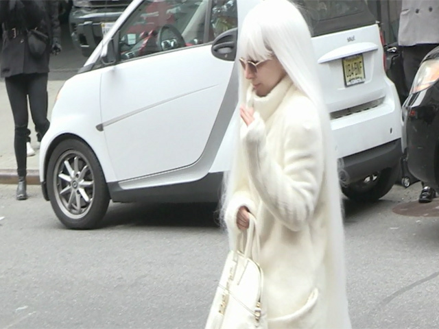 Lady Gaga Dressed In Quirky White Outfit Ahead Of Roseland Ballroom Gig