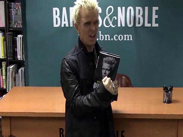 Billy Idol Sneers His Way Through A Book Signing